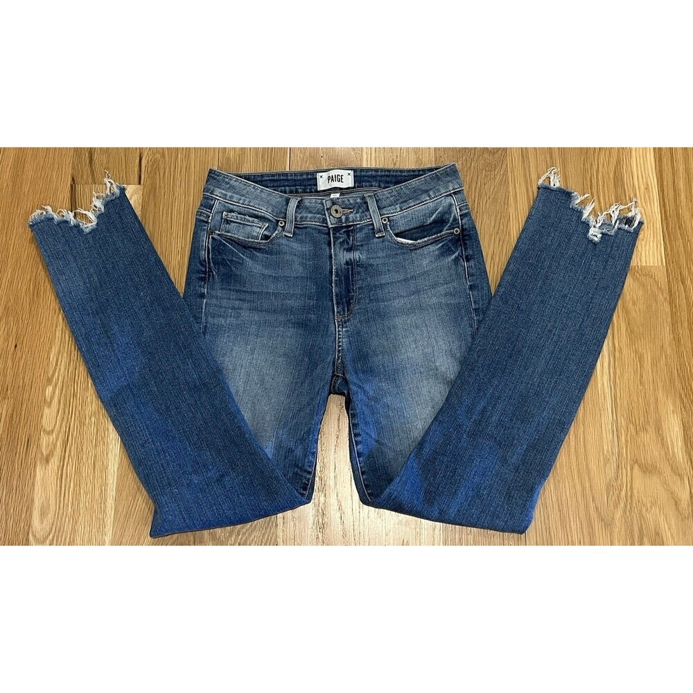 Paige Womens Hoxton Ankle Peg Jeans Size 27 Light Medium Wash